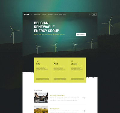 Breg website belgium branding brussels design graphic design illustration responsive solar storage ui wind