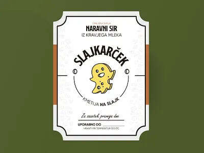 Cheese label - Ghost cheese graphic design label logo print sticker