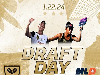 D.C Pickleball Draft day 2024 Graphic graphic design