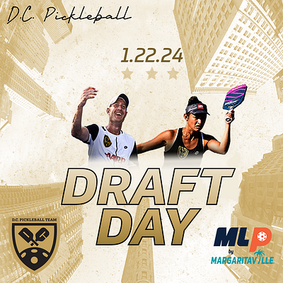 D.C Pickleball Draft day 2024 Graphic graphic design