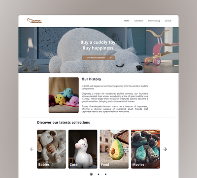 Cuddly Toys - Web Design branding design e commerce product design responsive web design ui web design