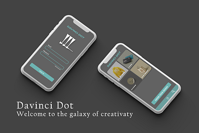 UI for Davinci Dot Application graphic design logo ui