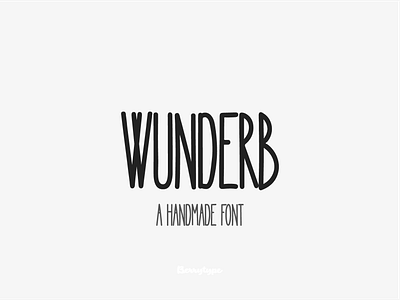 Wunderb - A Handmade Font cheerful font type wunderb