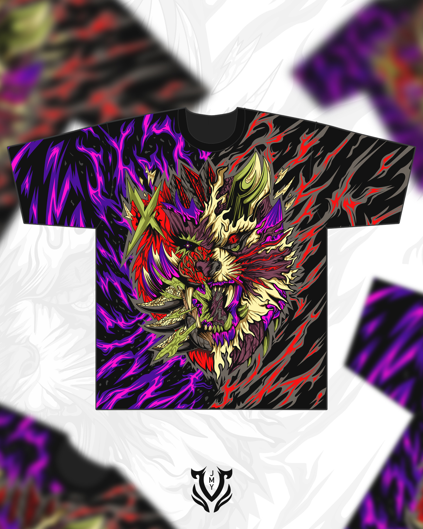 Example of Detail Artwork For Graphic T Shirts