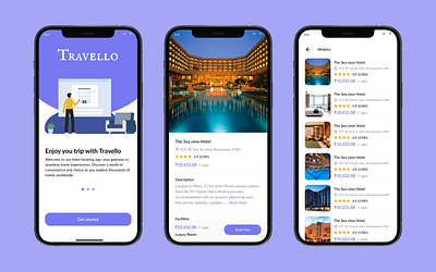 Hotel Booking Application branding figma hotel booking app product design ux design