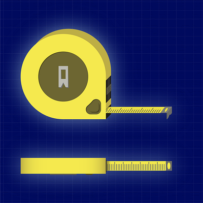 📏 Tape Measure: Vector Graphics for Construction Creations 🏗️ design graphic design measure tool yellow