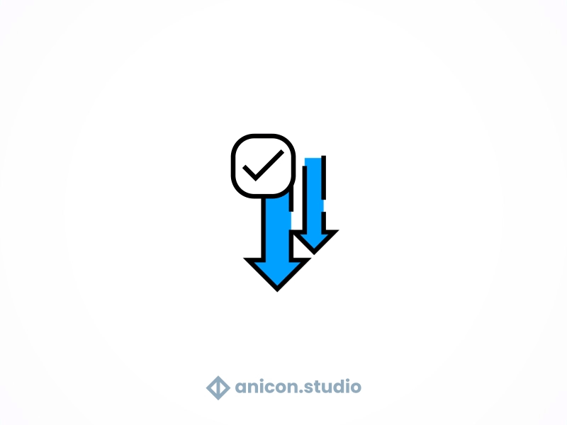 Positive reduction! anicon animated logo animation business design gif graphic design icon illustration json lottie motion graphics ui