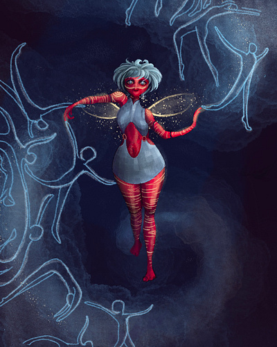 The Dark fairy digital illustration character design illustration procreate