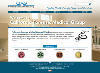 California Forensic Medial Group branding design ui web website