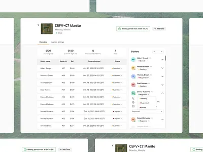 GroundOS: Land Software Redefined auction bidding land ui ux