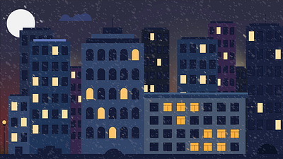 Winter Evening Animation animation graphic design motion graphics