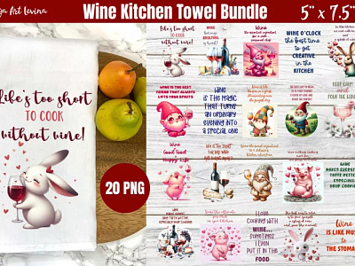 Kitchen Towel Sublimation Bundle branding graphic design kitchen towel sublimation bundle motion graphics symbol