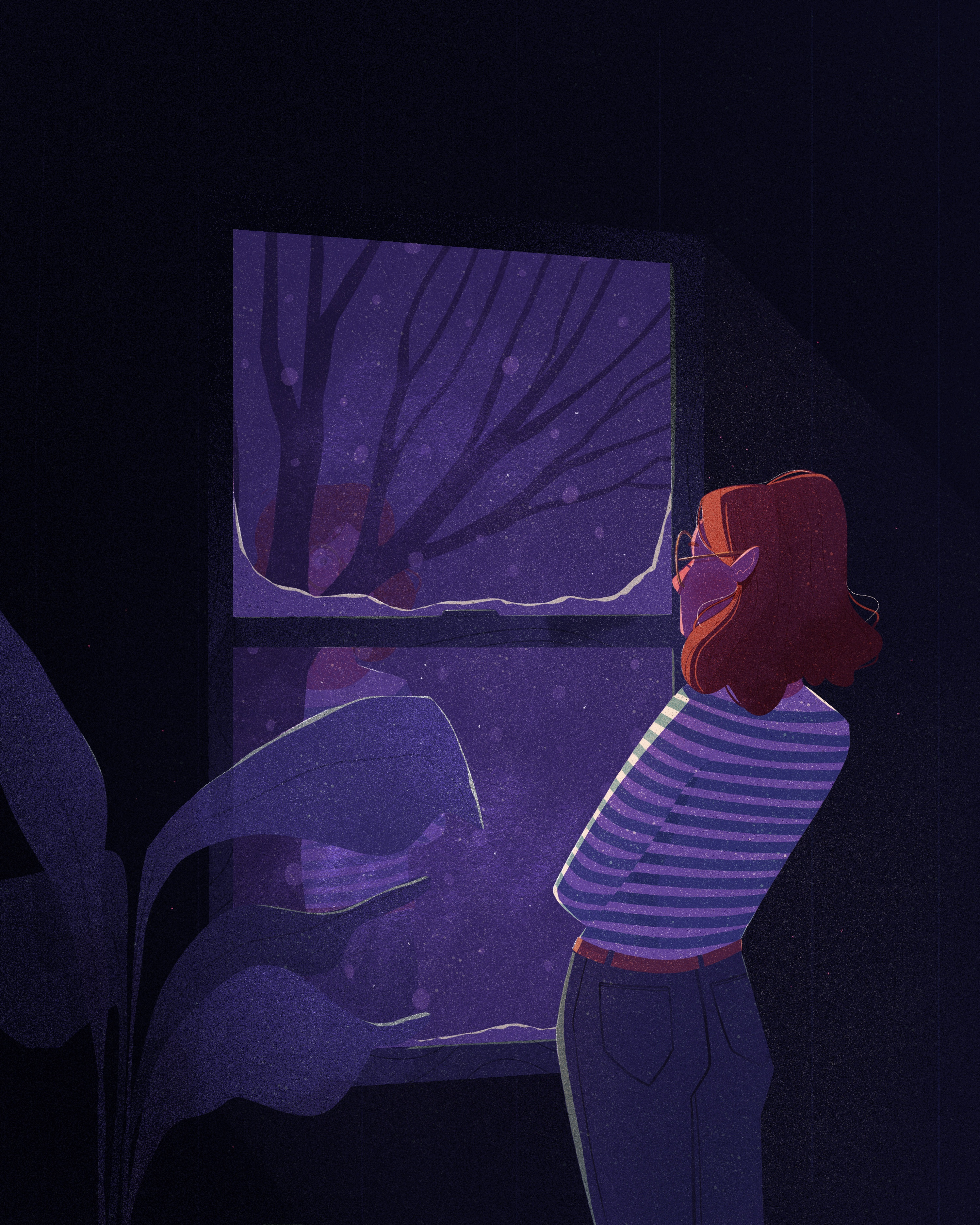Intober 2023 - Part 2 challenge editorial illustration inktober light personal project procreate project textures