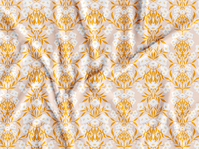 Jasmine flower pattern colorful design fabric fashion femenine graphic design illustration pattern design pink surface pattern