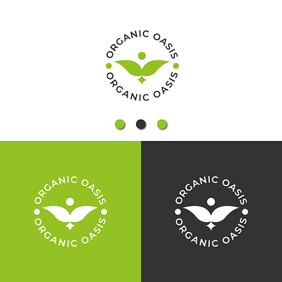 Organic Oasis badgelogo branding dribbblelogo graphic design leaflogo logo madicallogo organiclogo wellnesslogo