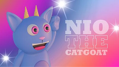 Nio The Catgoat 3d 3d art 3d modeling character design graphic design