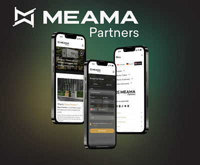 Meama website for partners design mobile design ui ux