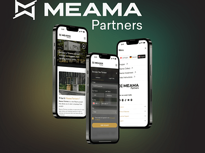 Meama website for partners design mobile design ui ux