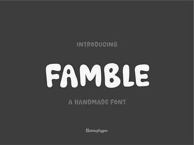Famble - A Handmade Font book charming cheerful childish colorful cover famble font handmade handwritten kid type typography