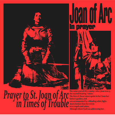 Joan of Ark (Brutalism) graphic design