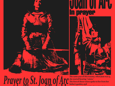 Joan of Ark (Brutalism) graphic design