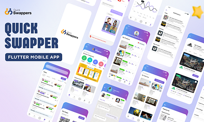 Quick Swappers android figma flutter hybrid app development ios mobile app design ui ux design