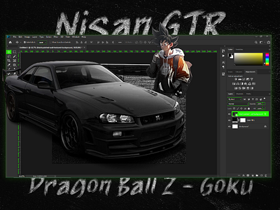 GTR + Goku wallpaper animation branding design fcode festim festimreci goku graphic design gtr illustration motion graphics photoshop ui