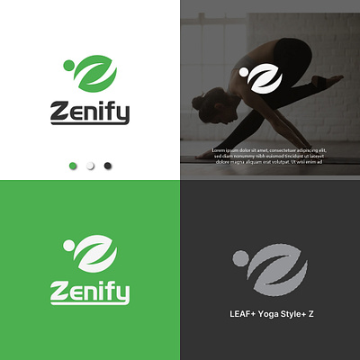 Zenify Wellness logo branding dribbblelogo graphic design leaflogo logo madicallogo wellnesslogo yogalogo zlogo