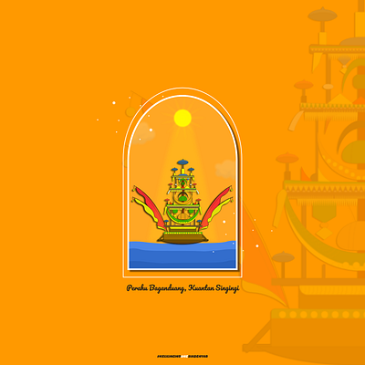 Perahu Baganduang art event festival illustration indonesia inspiration logo vector