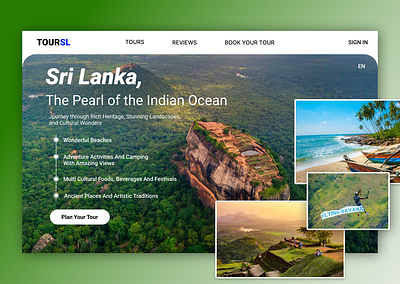 Explore Sri Lanka landing page