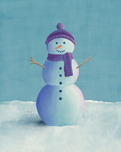 Snow Day! illustration snow day snowman winter