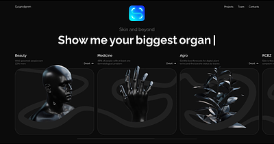 Scanderm concept animation blender dark design desktop ui ux