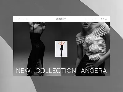 Clothing Online Store Website Concept branding clothes design fashion main screen style ui ux website