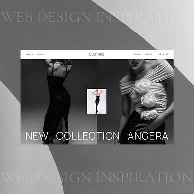 Clothing Online Store Website Concept branding clothes design fashion main screen style ui ux website