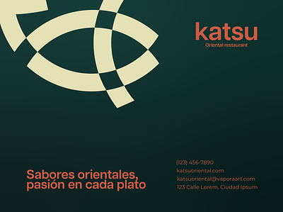 Katsu oriental restaurant 3d animation beauty branding design graphic design illustration logo logo desing motion graphics ui ux vector