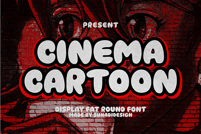 Cinema Cartoon Fat Round Font handmade