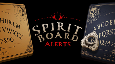 SPIRIT BOARD - STREAM ALERTS 3d animation graphic design overlays stream overlays streaming twitch twitch overlays ui uiux