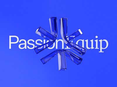 Passion Equip 3d asterisk blue brand branding color font geometric icon klim logo perspective symbol type typography wordmark