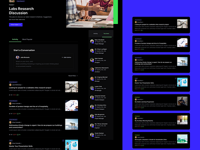 Design Labs – Discussion Groups ai app colorful dailyui dark darkmode dashboard gpt neon product ui web