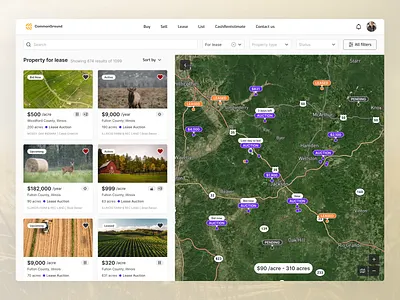 CommonGround: Designing Seamless Ground Transactions auction land market ui ux