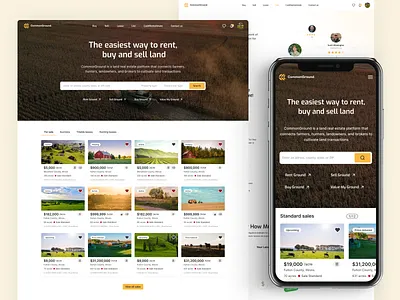 CommonGround: Designing Seamless Ground Transactions farm land ui ux web