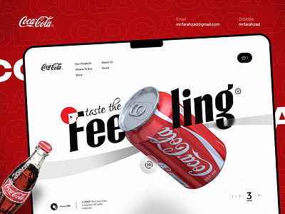 CocaCola-Creative Website🥤 cart coca cola creative design drink ecommerce header landing minimal pepsi product shop soft drinks trend ui uidesign uiux web