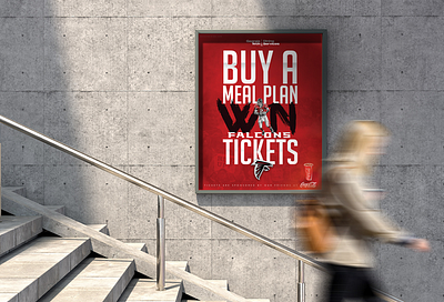 Falcons Meal Plan Tickets art branding design graphic design illustration logotype pos poster art typography