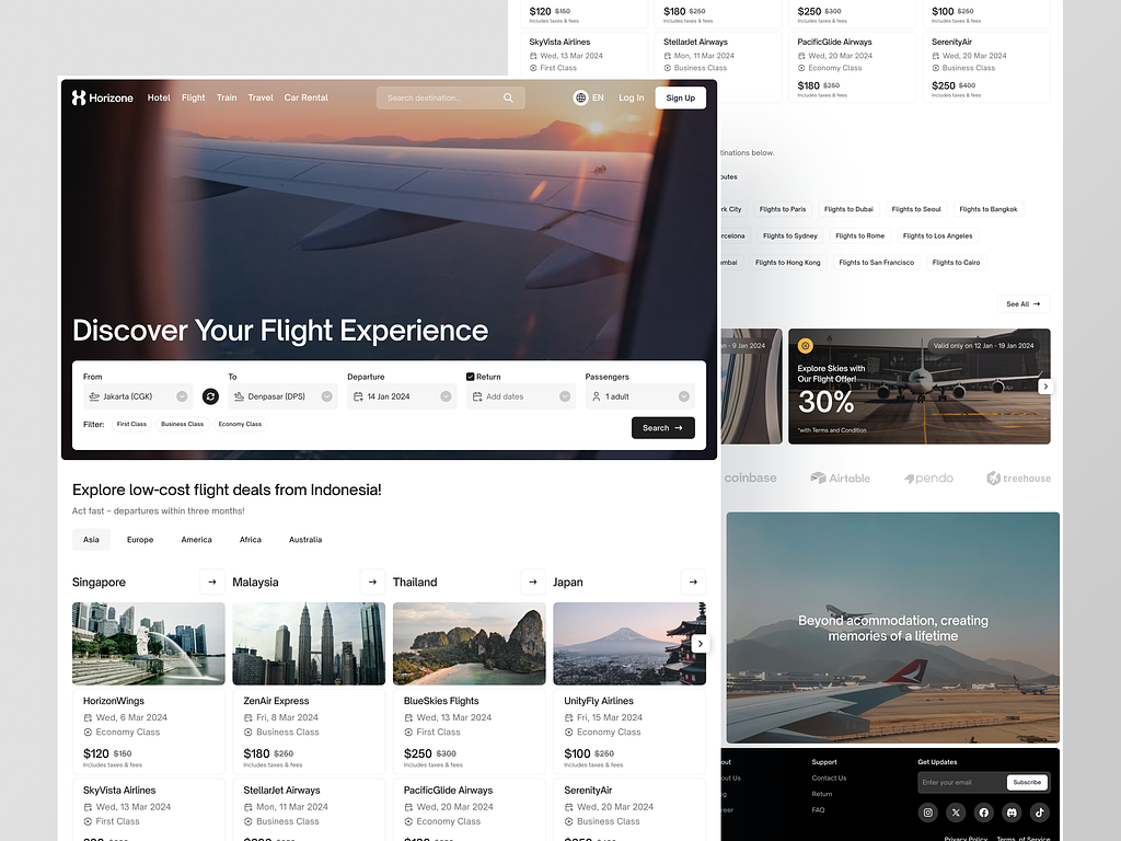 Horizone - Flight Page by Muhammad Dani Asyrofi for Kretya Studio on ...