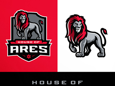 House of Ares Lion mascot logos crest dasedesigns esports illustration isn nice lion lion logo lion mascot lion sports logo logo mascot mascot logo shield logo sports logo