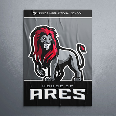 ISN Nice Lion Mascot logo | House of Ares branding crest logo dasedesigns design esports france gaming illustration isn nice lion lion sports logo logo mascot mascot logo sports logo