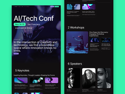 AIConf - Conference/Event Website Template conference event web design webflow website