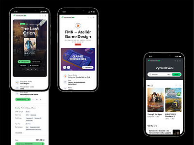 Visiongame.cz archive clean complex database detail games gaming graphic design info mobile modern responsive rounded corners search simple tags ui