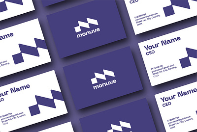 monuve Business Card design brand design branding business card logo design mockup