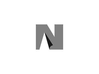 N Letter Logo flat design logo logos modern logo n letter n logo n paper negative space paper peal pictorial mark simple logo